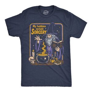 Mens Funny T Shirts My Hobbies Include Sorcery Wizard Tee For Men